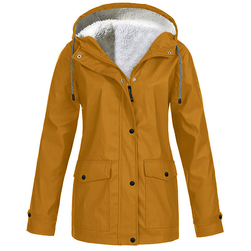 ⏳ Limited Time 60% Off! 💥Women's Plush-Lined Windproof Hooded Jacket