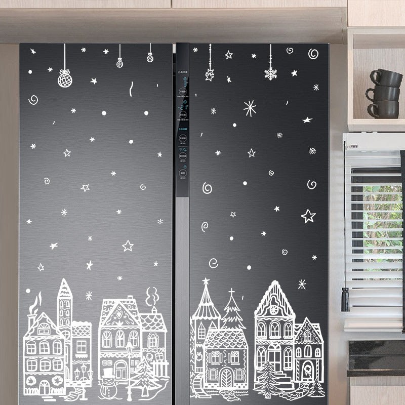 🔥🎁70% OFF!!!-Ready for Christmas! ONLY￡6.99!🎁🎄 Christmas Village Window Sticker Set