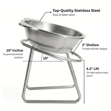 ⏳LAST DAY SALE 50% OFF!🥣15° Tilted Orthopaedic Feeding Bowl