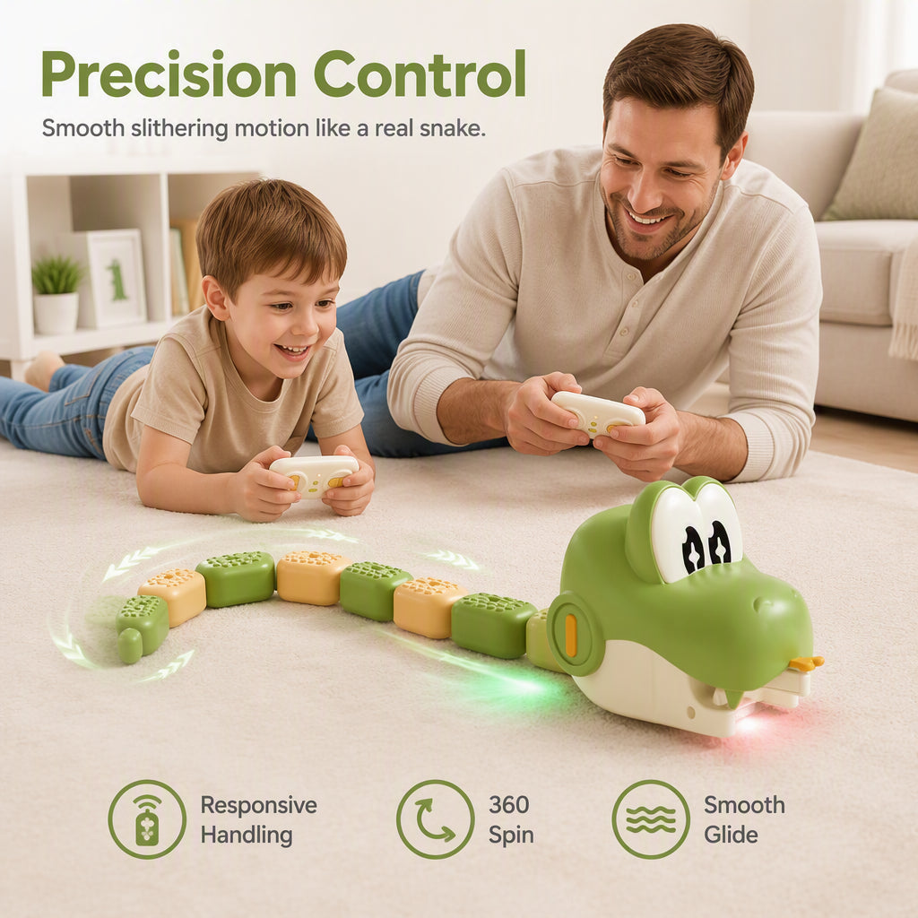 ⏰LAST DAY SALE 50% OFF🔥Remote Control Snake Toy with Magnetic Splicing Segments
