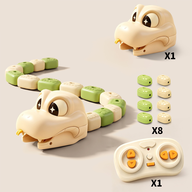 ⏰LAST DAY SALE 50% OFF🔥Remote Control Snake Toy with Magnetic Splicing Segments