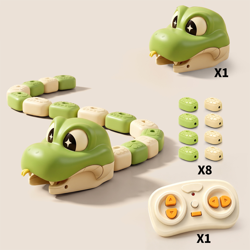 ⏰LAST DAY SALE 50% OFF🔥Remote Control Snake Toy with Magnetic Splicing Segments