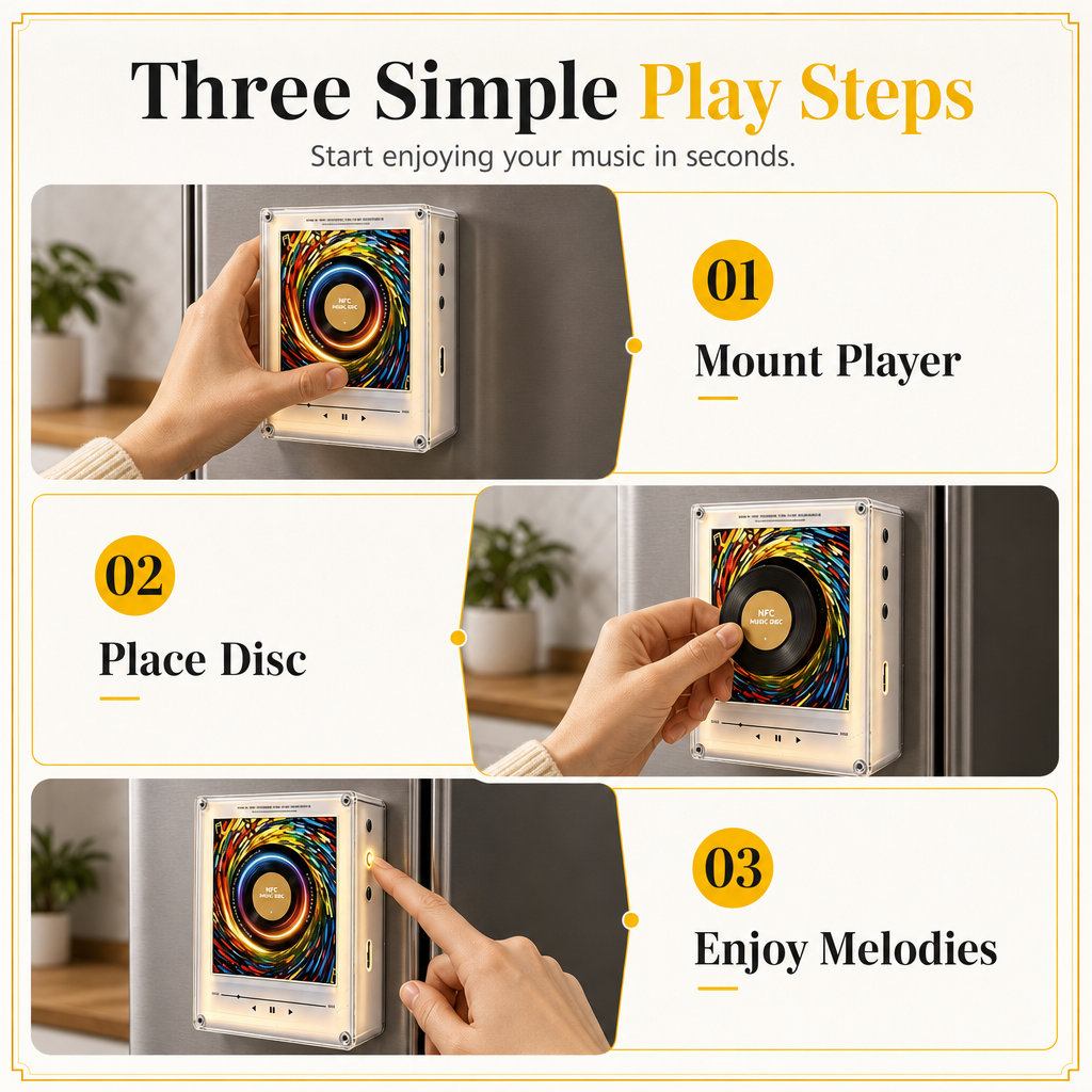 🔥🎁70% OFF!!!-Ready for Christmas!🎁NFC Magnetic Fridge Magnet Music Box