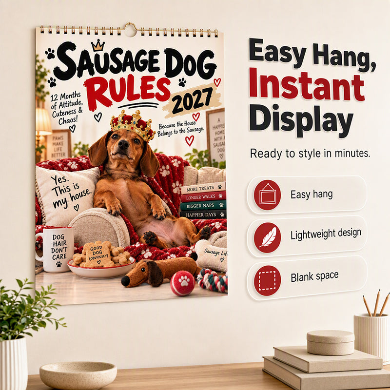 2027 Playful Dachshund Calendar