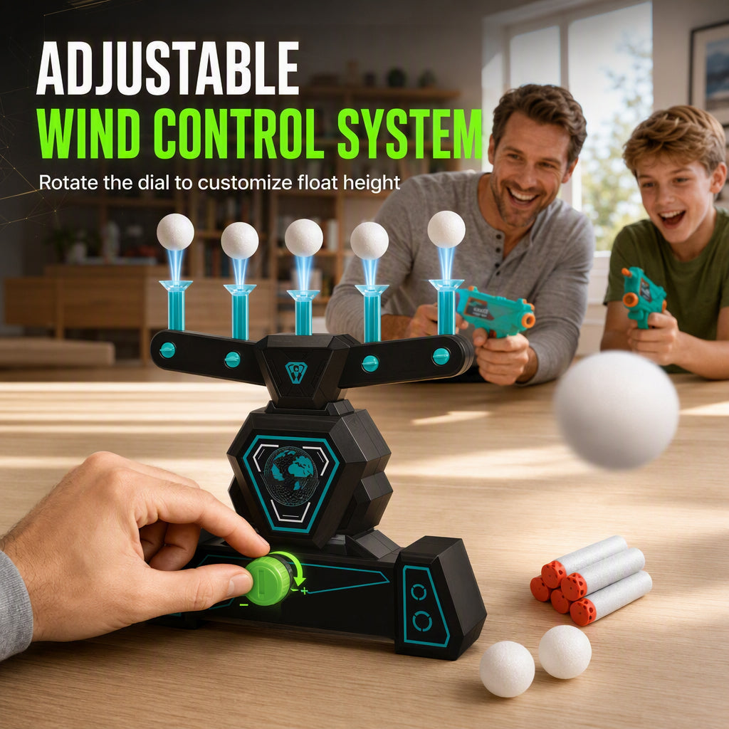 🎁🎅Christmas Special Sale - 70% OFF💝Electric Hovering Ball Target Shooting Game Set with Toy Guns and Floating Balls Glow in the Dark Electronic Target for Kids