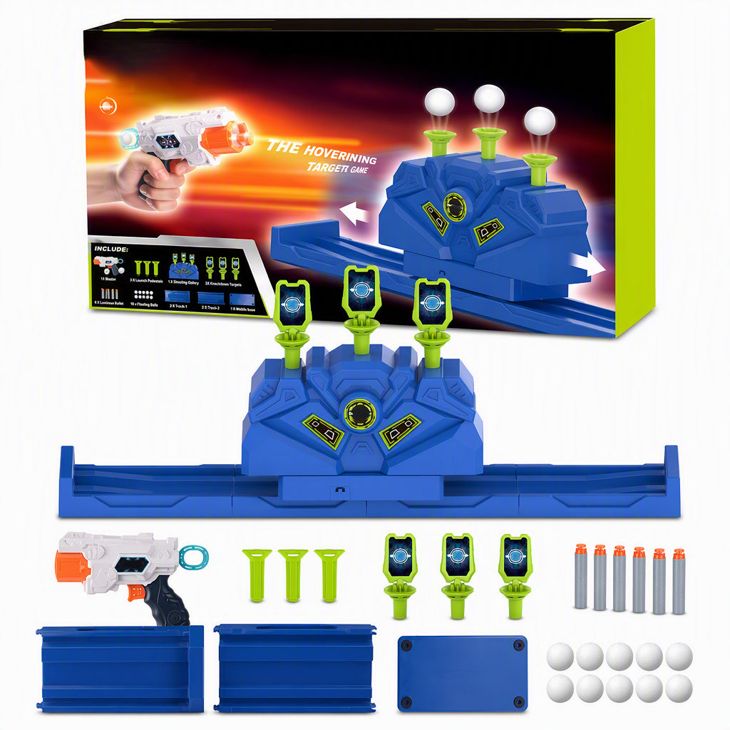 🎁🎅Christmas Special Sale - 70% OFF💝Electric Hovering Ball Target Shooting Game Set with Toy Guns and Floating Balls Glow in the Dark Electronic Target for Kids