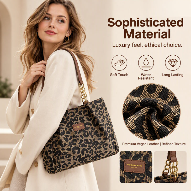 🎁2026 New Arrivals - 70% OFF🎒Retro Leopard Print Tote Bag for Women