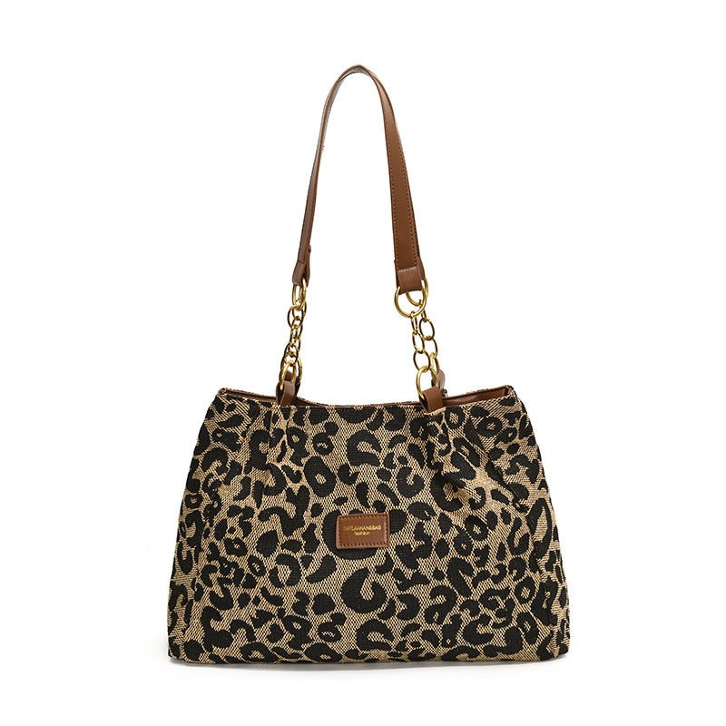 🎁2026 New Arrivals - 70% OFF🎒Retro Leopard Print Tote Bag for Women